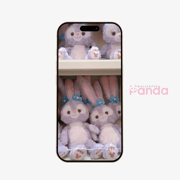 Lavender Plush Bunny Cute Phone Wallpaper