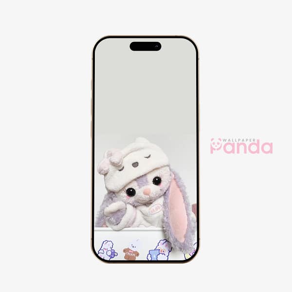 Lavender Plush Bunny Cute Phone Wallpaper