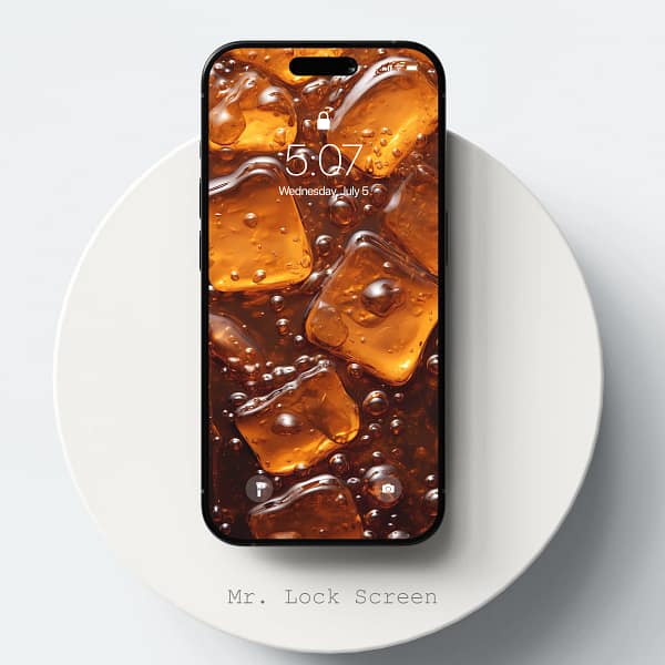 A Bucket of Ice Cola Juice Mobile Wallpaper