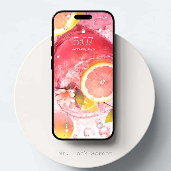 A Glass of Grapefruit Jasmine Iced Tea Mobile Wallpaper