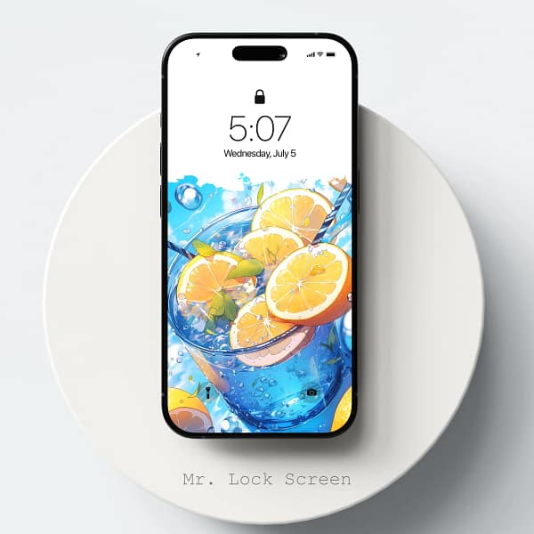 A Glass of Sea Salt Lemon Sprite Mobile Wallpaper