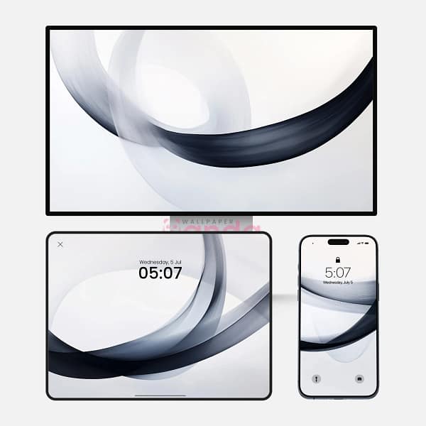 Abstract Gradient Curtains Waves 3-in-1 Wallpapers