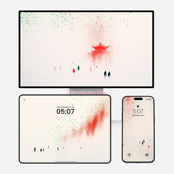 Abstract Spray Paint Texture 3-in-1 Wallpapers