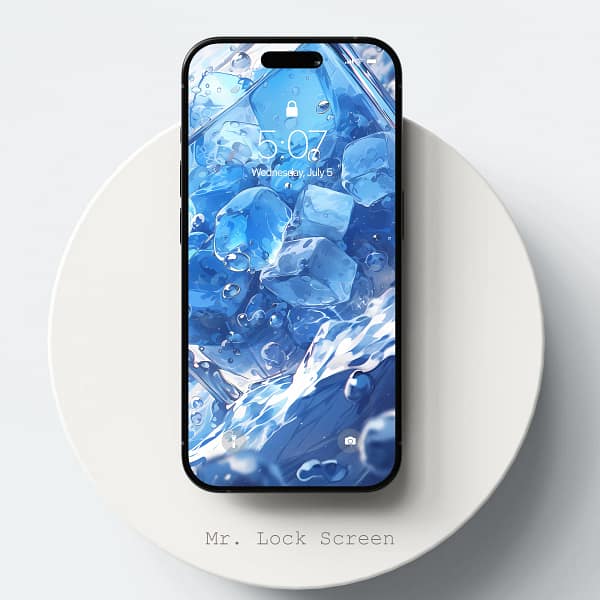 Beautiful One Ton of Blue Ice Mobile Wallpaper