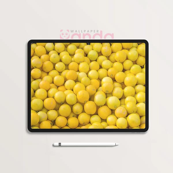 Bright Zesty Sunshine Lemon Tablet Wallpaper