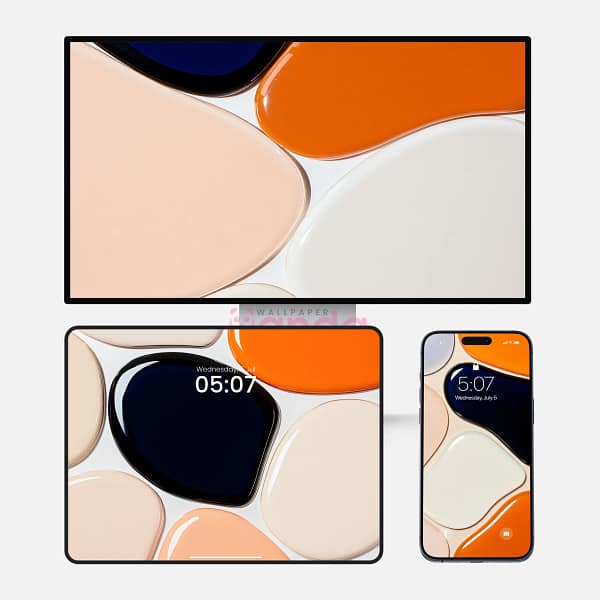 Colorful Flat Marble Stones 3-in-1 Wallpapers