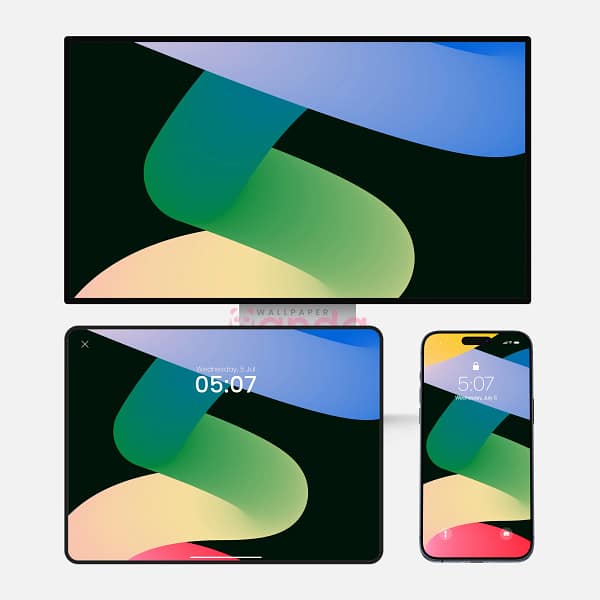 Colorful Gradient Colors Background 3-in-1 Wallpapers