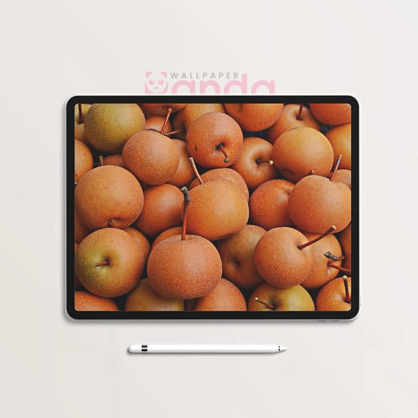 Crisp Juicy Golden Asian Pears Tablet Wallpaper