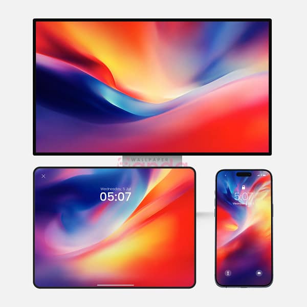 Elegant Modern Dance Pastel Colors 3-in-1 Wallpapers