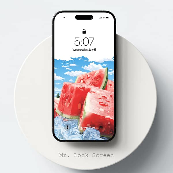 Excellent Iced Watermelon Mobile Wallpaper