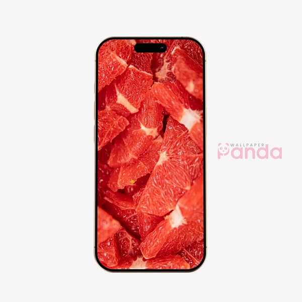 Fresh & Zesty Sliced Grapefruit Mobile Phone Wallpaper