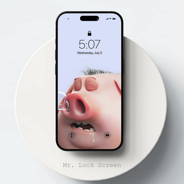 Funny Bubble Snout Pig Face Aesthetic Phone Wallpaper