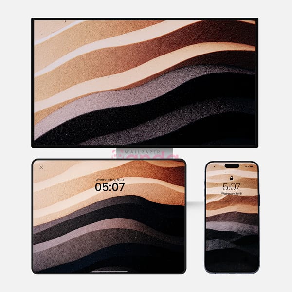 Gradient of Different Sand Colors 3-in-1 Wallpapers