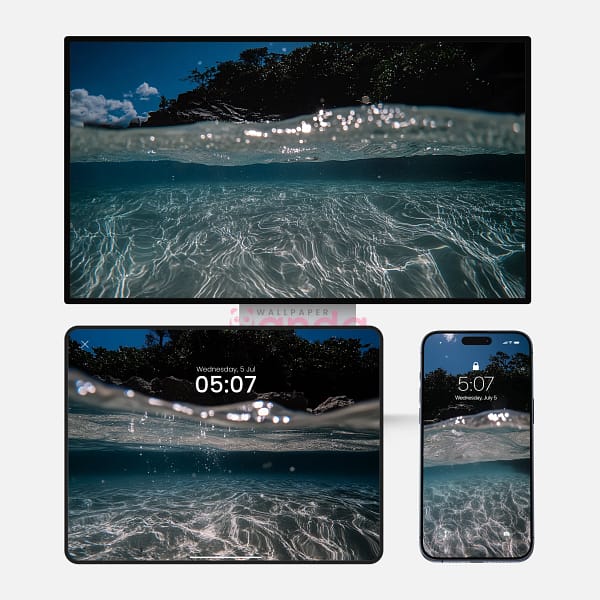 Half Over, Half Underwater Shot 3-in-1 Wallpapers