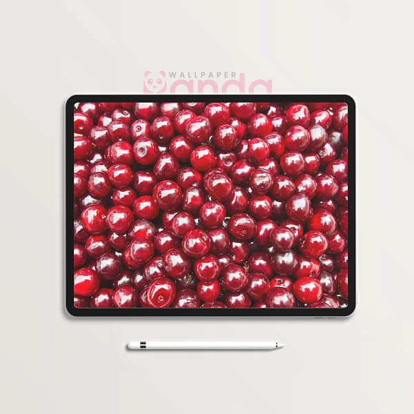 Juicy Ruby Sweet Red Cherries Tablet Wallpaper