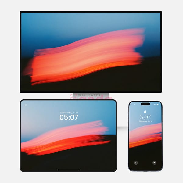 Minimalist Red Light Blasts 3-in-1 Wallpapers