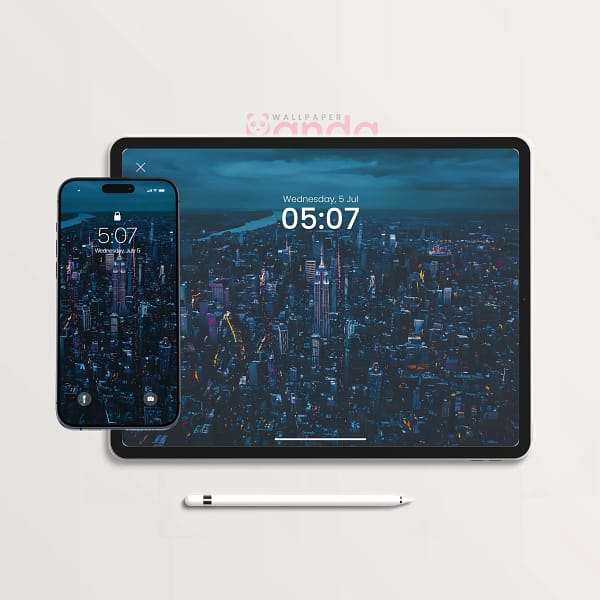 Neon Cityscape Night 2-in-1 Wallpapers