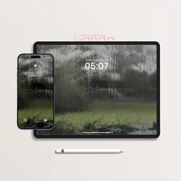 Rainy Window Contemplation 2-in-1 Wallpaper