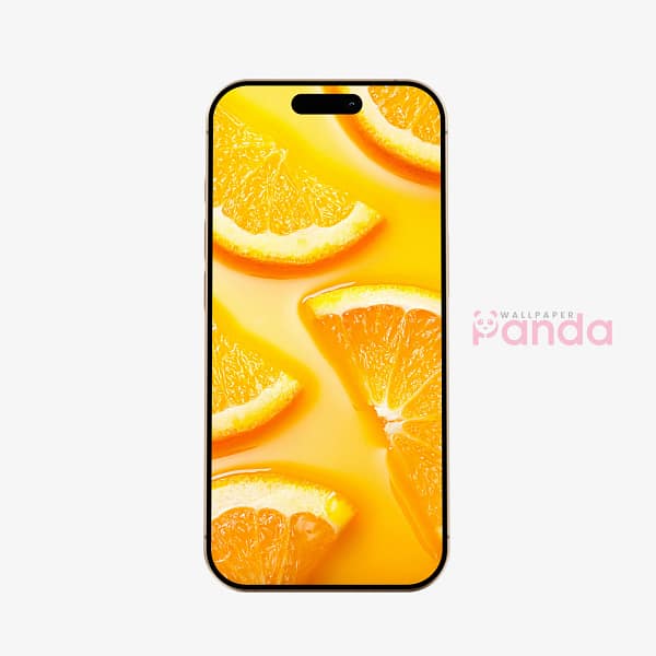 Refreshing Orange Slices in Juice Mobile Phone Wallpaper