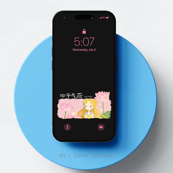 Sailor Moon Meditative Lotus Anime Phone Wallpaper