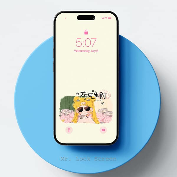 Sailor Moon Money Vibes Cartoon Phone Wallpaper