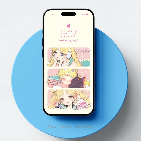 Sailor Moon Pastel Anime Positive Affirmation Phone Wallpaper