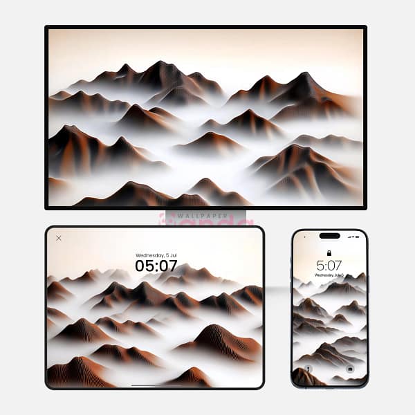 Series of Elevated Mountain Peaks 3-in-1 Wallpapers