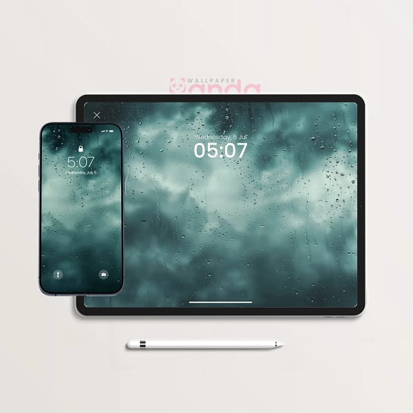 Stormy Rain Glass Moody 2-in-1 Phone & Tablet Wallpapers