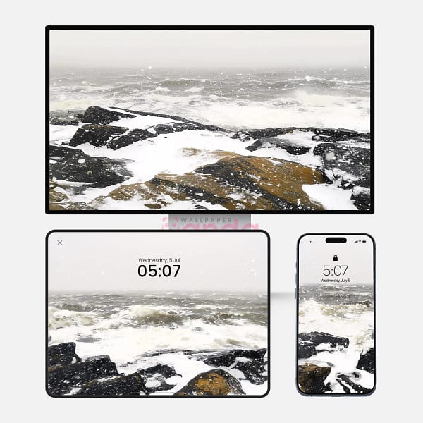 Strong Surging Ocean Waves 3-in-1 Wallpapers