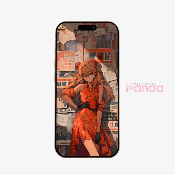 Stylish Anime Woman Fashion Phone Wallpaper