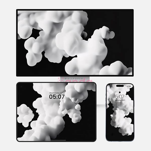 Thick 3D Smoke Rendering 3-in-1 Wallpapers