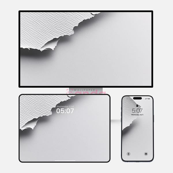 Torn Plain Watercolor Paper 3-in-1 Wallpapers Torn Plain Watercolor Paper 3-in-1 Wallpapers