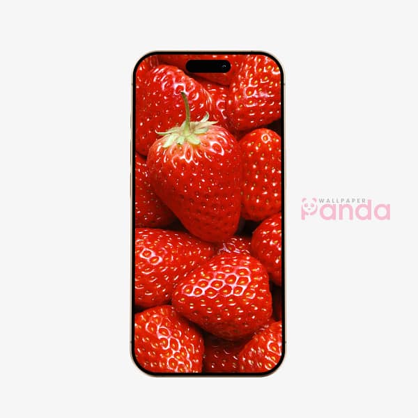 Vibrant Red Strawberries Mobile Phone Wallpaper