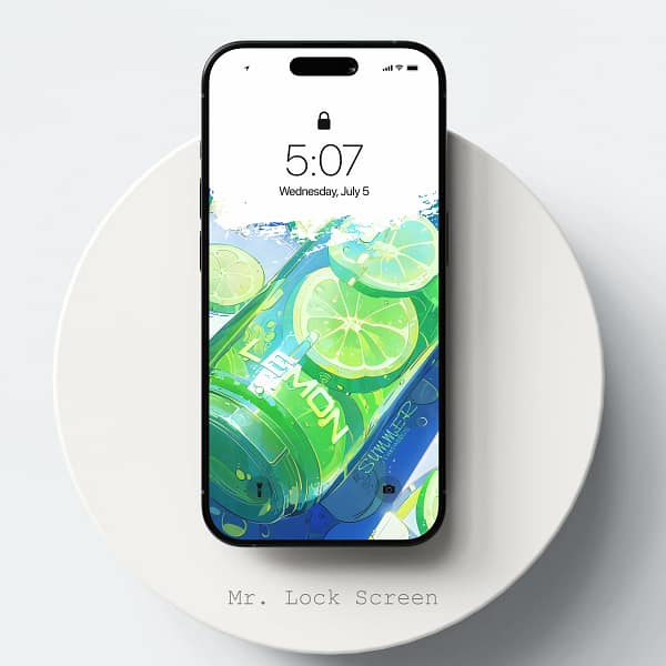 Vitamin C Lemon Sparkling Water Mobile Wallpaper