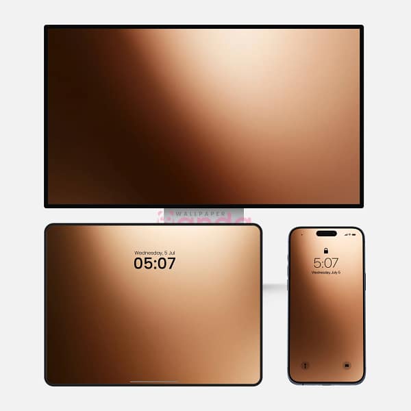 Warm Brown Gradient Background 3-in-1 Wallpapers