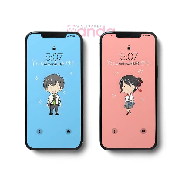 You na me Couples Matching Mobile Wallpaper