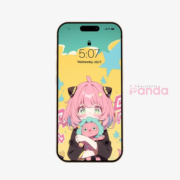 Anya Forger Pink Sparkle Phone Wallpaper