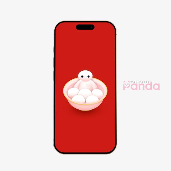Baymax Egg-cellent Fun Phone Wallpaper