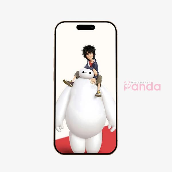 Baymax Giant Hero Phone Wallpaper – Youthful Rider Edition