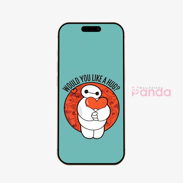 Baymax Heart of Compassion Phone Wallpaper