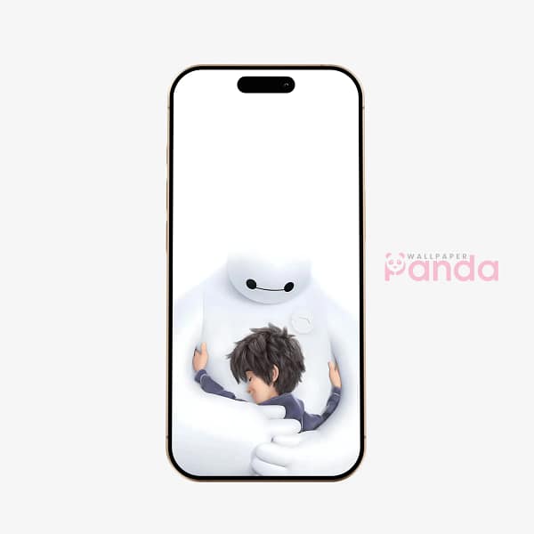 Baymax & Hiro Heartfelt Hug Phone Wallpaper