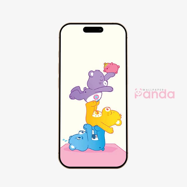 Bear Tower Cartoon Phone Wallpaper