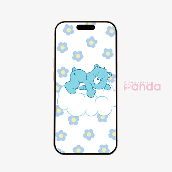 Bedtime Bear Dream Cloud Phone Wallpaper