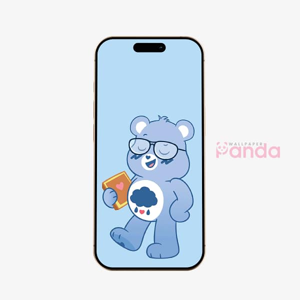 Book Lover Care Bear Phone Wallpaper