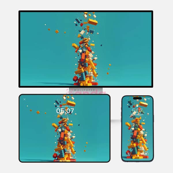 Broken LEGO 3-in-1 Wallpapers