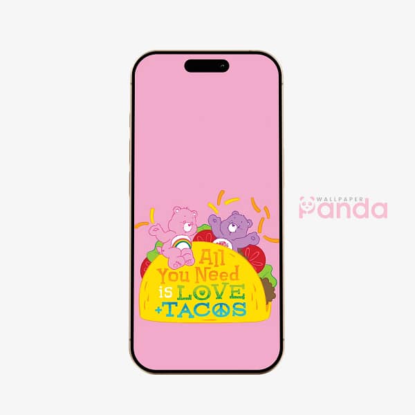 Care Bears Taco Love Phone Wallpaper