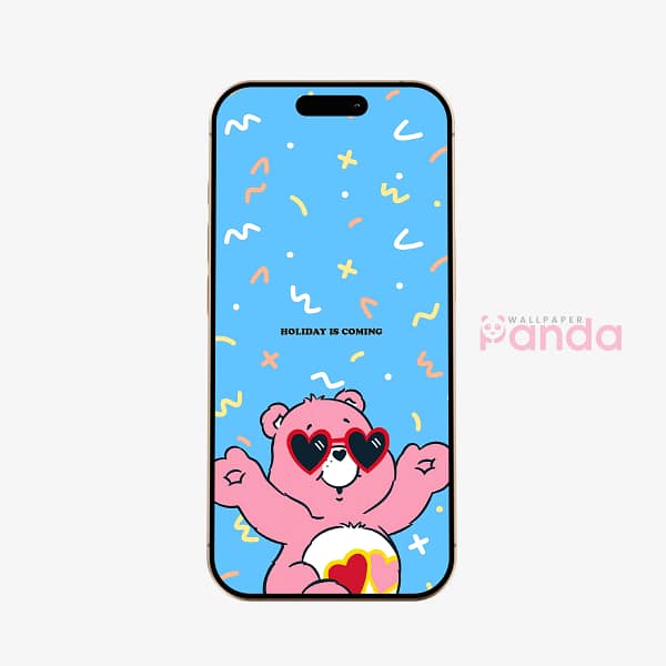 Cheer Bear Holiday Fun Phone Wallpaper