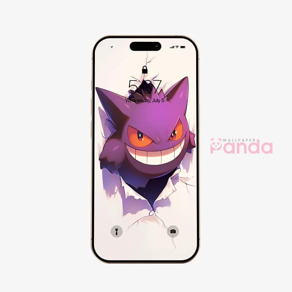 Genger – Whimsical Feline Wall Break Phone Wallpaper