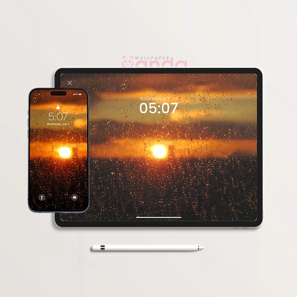 Golden Sun Through Rain 2-in-1 Wallpapers