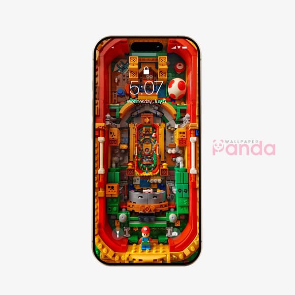 LEGO Mario Bros. Inspired Design House Phone Wallpaper